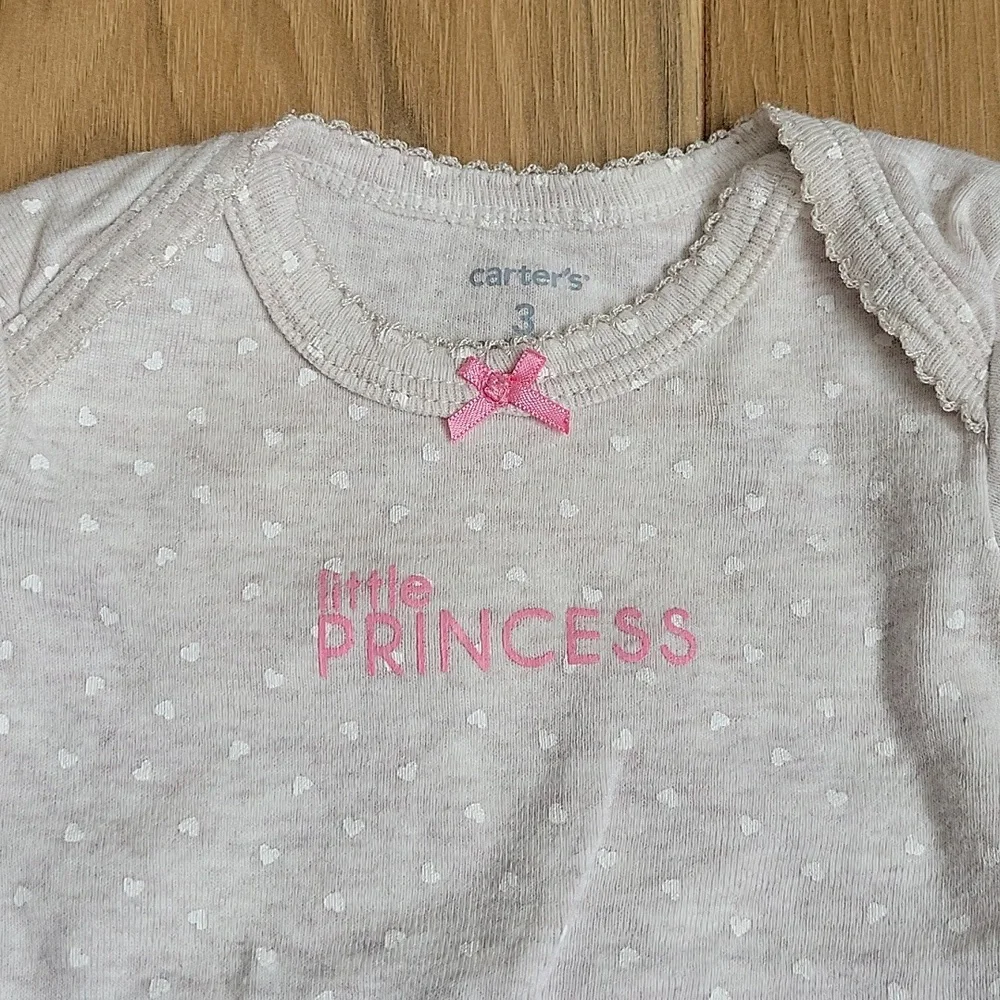 *3/$15* Carter's 3M Baby Girl Short Sleeve Bodysuits 4pcs